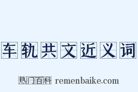 车轨共文近义词是什么意思的图片